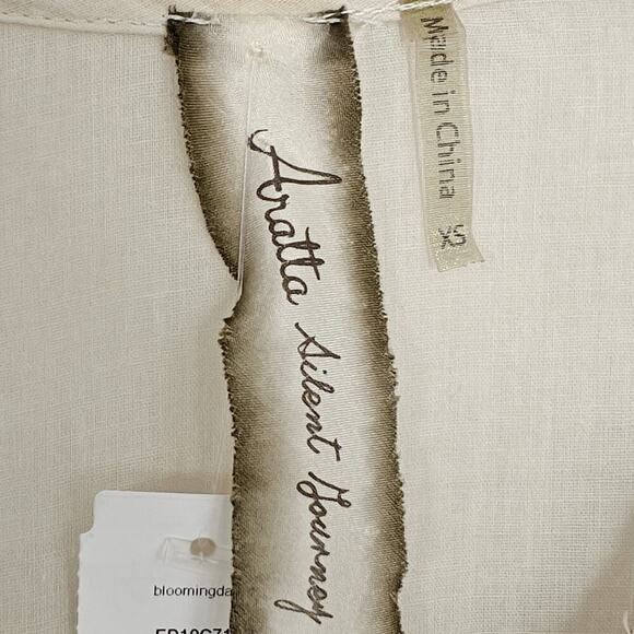 Aratta Silent Journey Valentina Embroidered Tunic Top Coverup XS Floral Boho NWT - Picture 14 of 16